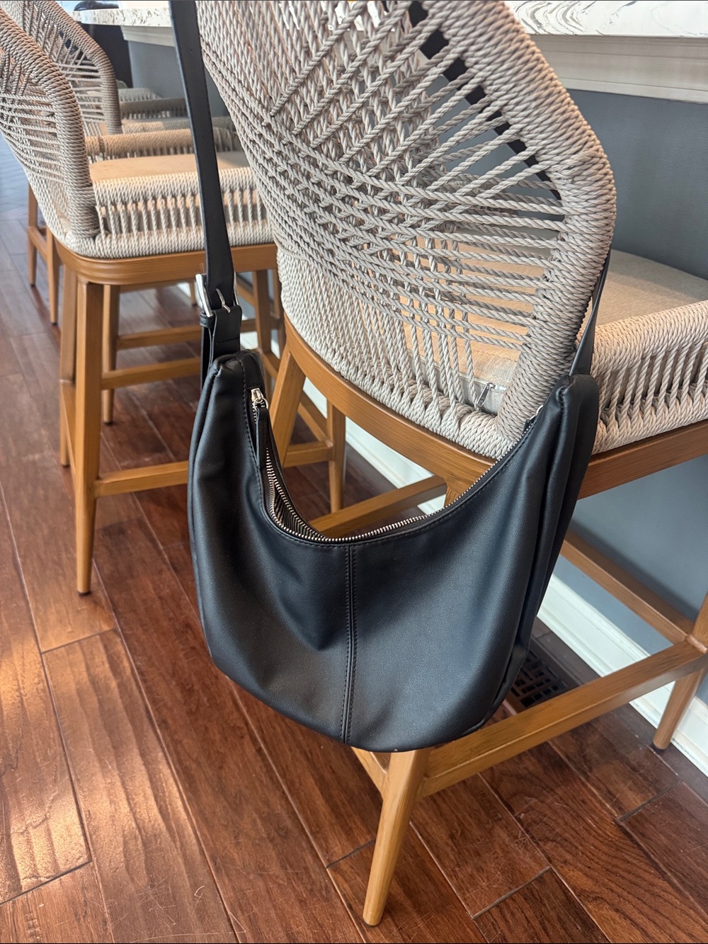 Hill x Sarah Black Shoulder Hobo Bag - Women Bags